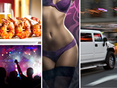 Dinner + Hummer 30 Min + Striptease Inside Limo + Night Club Entry