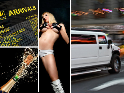 Hummer Airport Pickup with Sexy Girl