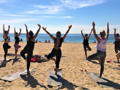 Yoga on the beach