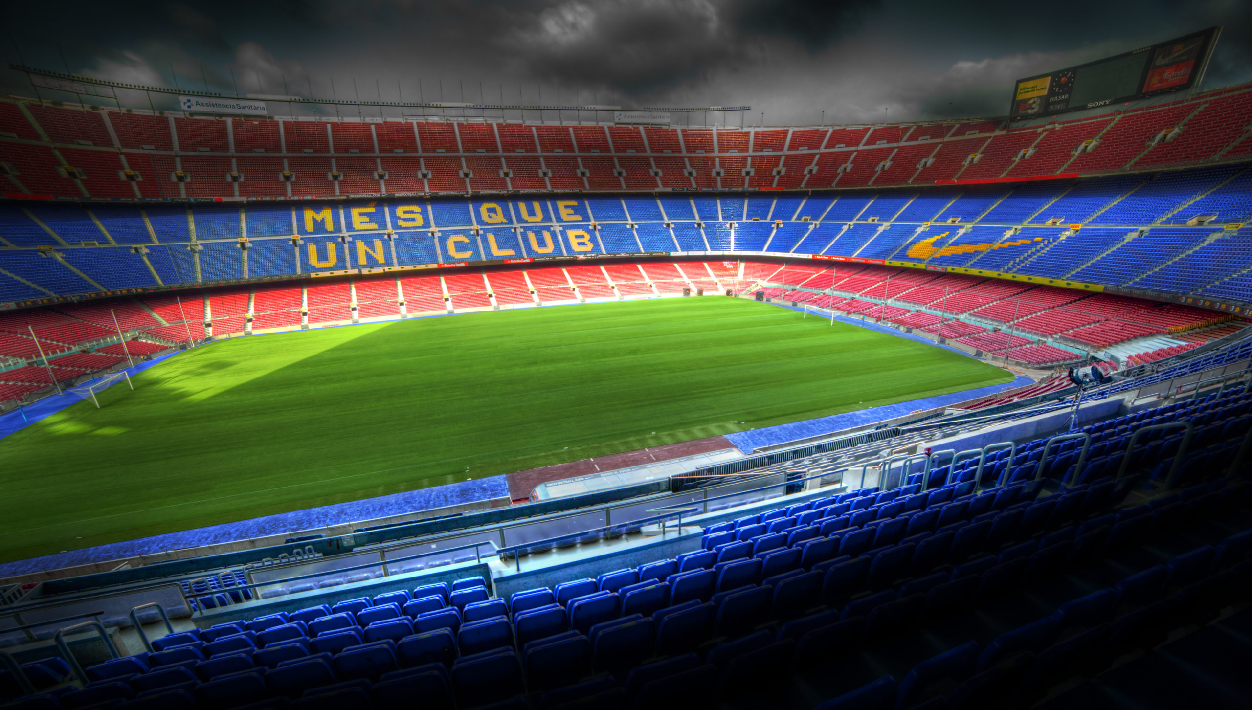The Camp Nou stadium in Barcelona, Spain