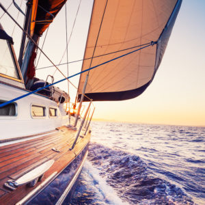 sailing into the sunset