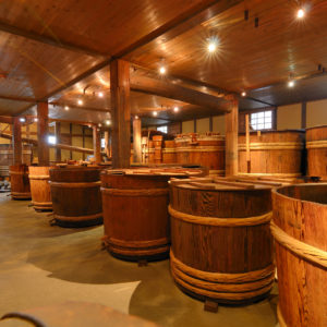 Interior of a sake brewery