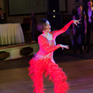 MOSCOW - OCTOBER 18: Unidentified female children age 10-12 compete in latino dance on the Artistic Dance Awards 2014-2015, organized by World Dance Artistic Federation on October 18, 2015 in Moscow.